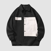 Klassische Kontrast-Patchwork-Hemden